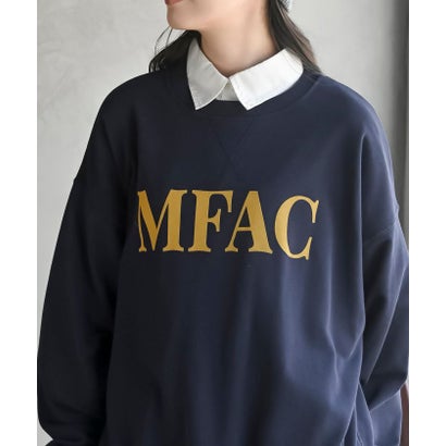 裏毛プリント コクーンプルオーバー （ブラウン）｜詳細画像