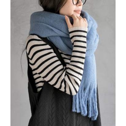 フリンジマフラー （ダークグリーン）｜詳細画像