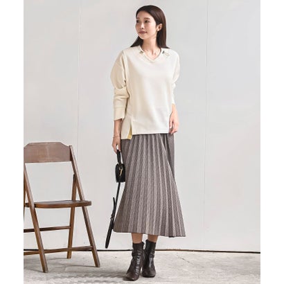 アールピーエス rps ダンボールフードレスプルオーバー （オフベージュ）｜詳細画像
