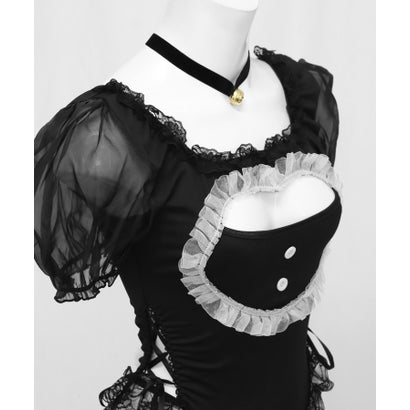 【ネット限定】ランジェリー セクシー コルセット Tショーツ セットアップ （ブラック）｜詳細画像