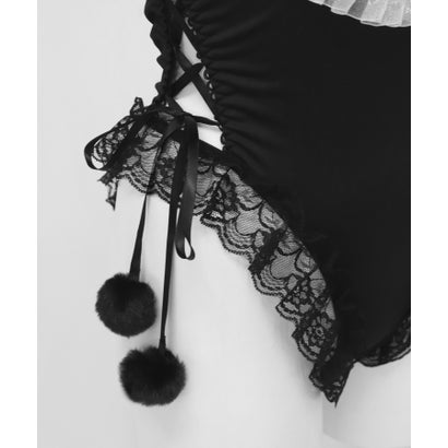 【ネット限定】ランジェリー セクシー コルセット Tショーツ セットアップ （ブラック）｜詳細画像