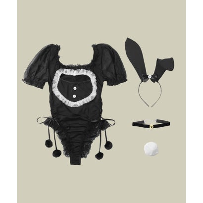 【ネット限定】ランジェリー セクシー コルセット Tショーツ セットアップ （ブラック）｜詳細画像