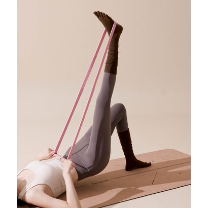 【ネット限定】ヨガ ピラティス ソックス 靴下 5本指 リブ ロング yoga （ブラウン）｜詳細画像