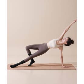 【ネット限定】ヨガ ピラティス ソックス 靴下 5本指 リブ ロング yoga （ブラック）
