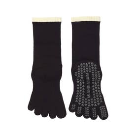【ネット限定】ヨガ ピラティス ソックス 靴下 5本指 バイカラー yoga （ブラック）