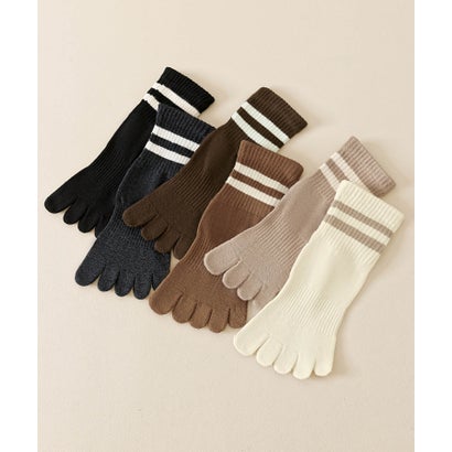 オシャレボ OSYAREVO 【ネット限定】ヨガ ピラティス ソックス 靴下 5本指 アンクレット yoga （キャメル）｜詳細画像