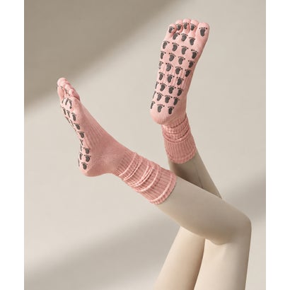 オシャレボ OSYAREVO 【ネット限定】ヨガ ピラティス ソックス 靴下 5本指 アンクレット yoga （ピンク）｜詳細画像