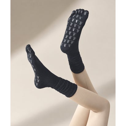 オシャレボ OSYAREVO 【ネット限定】ヨガ ピラティス ソックス 靴下 5本指 アンクレット yoga （ダークネイビー）｜詳細画像