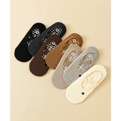 オシャレボ OSYAREVO 【ネット限定】ヨガ ピラティス ソックス 靴下 5本指 リブ スリークォーター yoga （キャメル）｜詳細画像