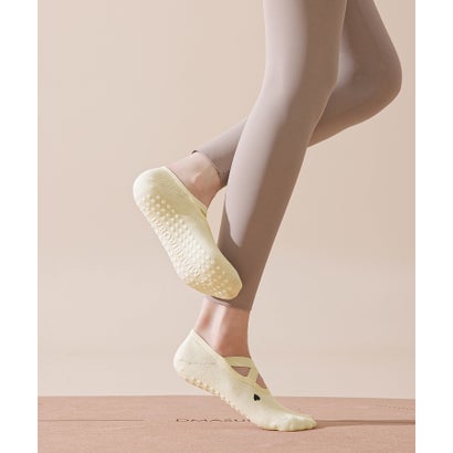オシャレボ OSYAREVO 【ネット限定】ヨガ ピラティス ソックス 靴下 くるぶし クロスバンド yoga （オフホワイト）｜詳細画像