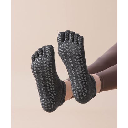 オシャレボ OSYAREVO 【ネット限定】ヨガ ピラティス ソックス 靴下 くるぶし クロスバンド yoga （チャコールグレー）｜詳細画像
