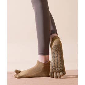 【ネット限定】ヨガ ピラティス ソックス 靴下 くるぶし クロスバンド yoga （キャメル）