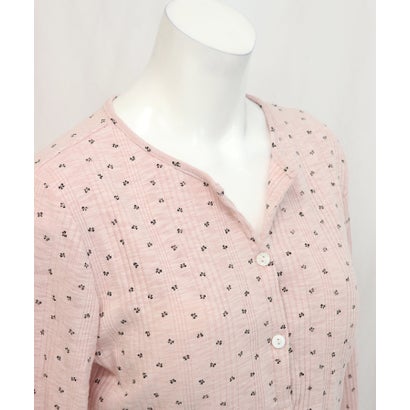 【ネット限定】ルームウェア セットアップ リブ カーディガン カップ付き ロングパンツ セット （ピンク×リボン柄）｜詳細画像
