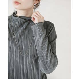 顔周りを華やかに彩る。贅沢ニュアンスカットソー （グレー）