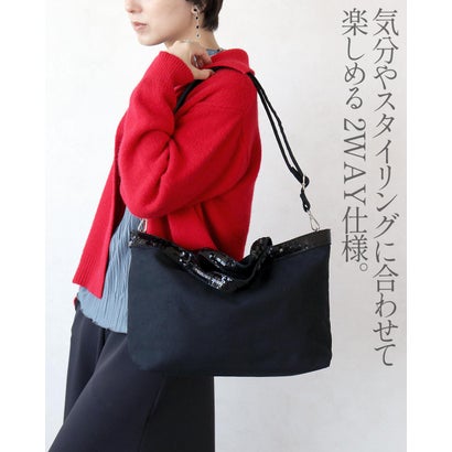 さりげない煌めき。大人のスパンコール2WAYトートバッグ  （ブラック）｜詳細画像