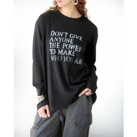 Tシャツ かすれロゴで、大人の抜け感。ヴィンテージロゴT （ブラック）