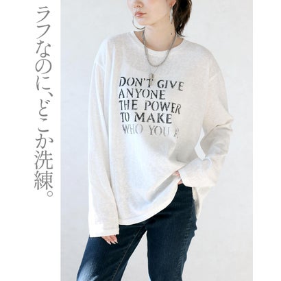 オトナ OTONA Tシャツ かすれロゴで、大人の抜け感。ヴィンテージロゴT （カーキ）｜詳細画像