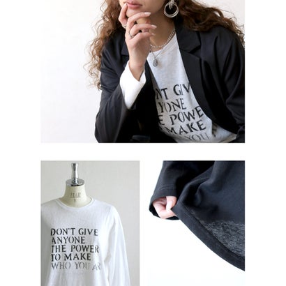オトナ OTONA Tシャツ かすれロゴで、大人の抜け感。ヴィンテージロゴT  （ホワイト）｜詳細画像