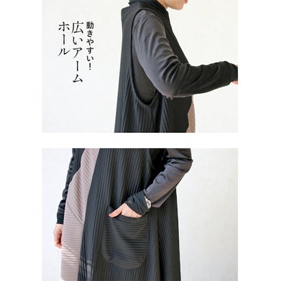 オトナ OTONA 重ねるだけで即サマになるアシンメトリー配色のリブジャンパースカート （ブラック）｜詳細画像