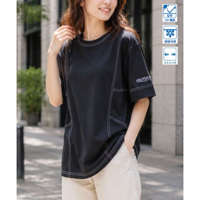 UVカラーステッチアクティブTシャツ （ブラック）｜詳細画像