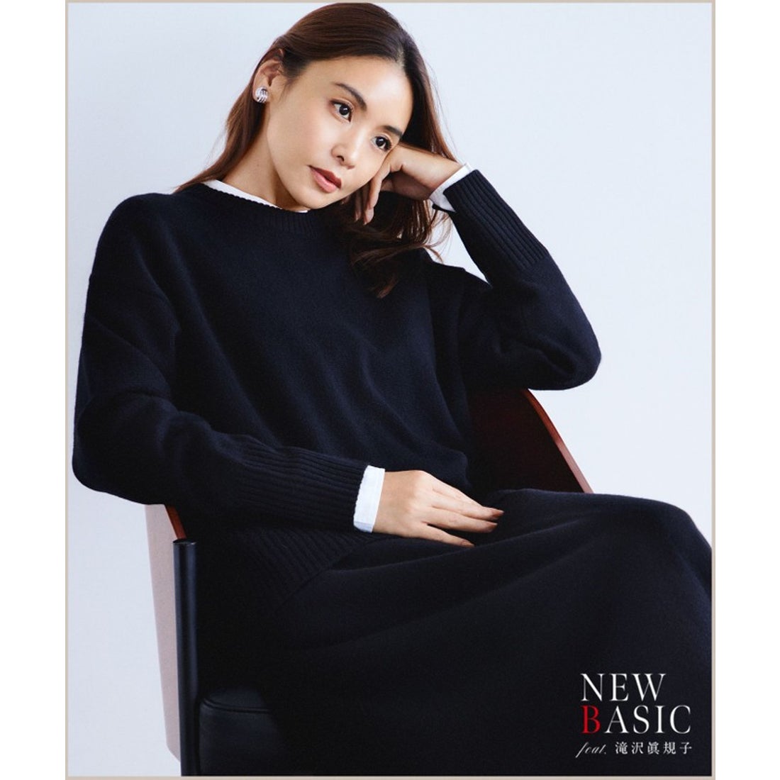 COATE 滝沢眞規子さん着用 トップス NAVY 【公式通販】