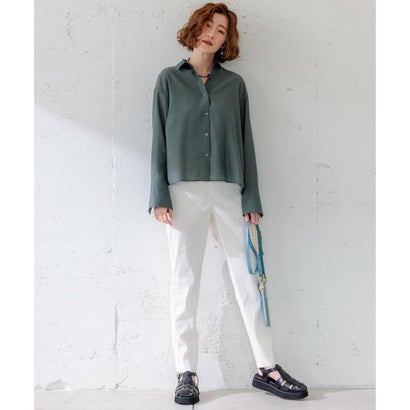 23区 S 【洗える】リネンレーヨンストレッチ テーパードパンツ （[WEB限定]ブルー系）｜詳細画像