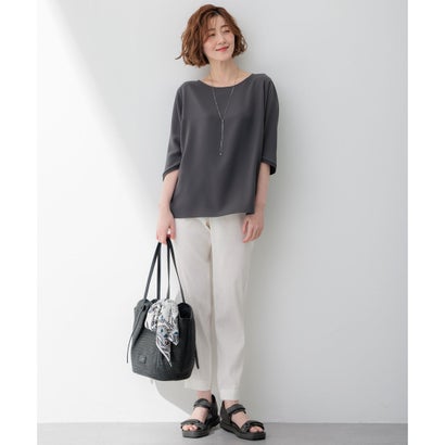 23区 S 【洗える】リネンレーヨンストレッチ テーパードパンツ （[WEB限定]ブルー系）｜詳細画像
