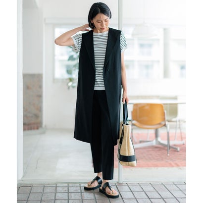 23区 S 【洗える】リネンレーヨンストレッチ テーパードパンツ （[WEB限定]ブルー系）｜詳細画像