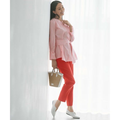 23区 S 【洗える】リネンレーヨンストレッチ テーパードパンツ （[WEB限定]ブルー系）｜詳細画像