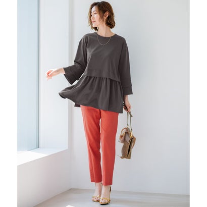 23区 S 【洗える】リネンレーヨンストレッチ テーパードパンツ （[WEB限定]ブルー系）｜詳細画像