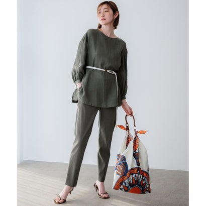 23区 S 【洗える】リネンレーヨンストレッチ テーパードパンツ （[WEB限定]ブルー系）｜詳細画像