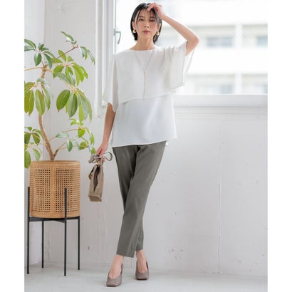 23区 S 【洗える】リネンレーヨンストレッチ テーパードパンツ （[WEB限定]ブルー系）｜詳細画像