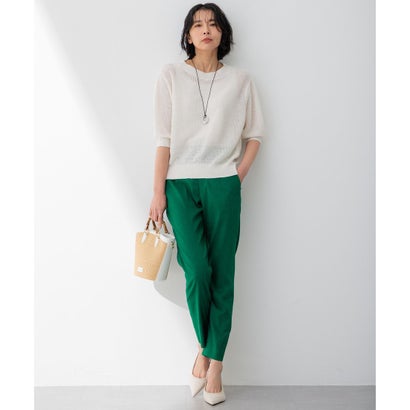 23区 S 【洗える】リネンレーヨンストレッチ テーパードパンツ （[WEB限定]ブルー系）｜詳細画像