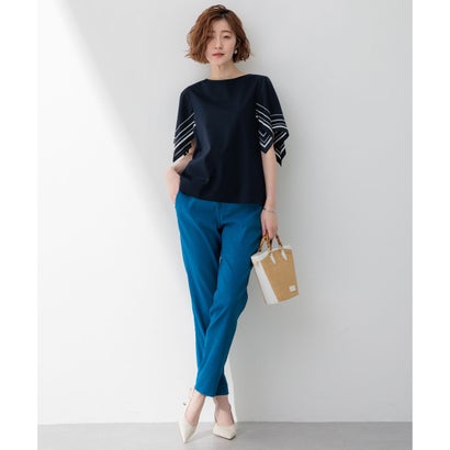 23区 S 【洗える】リネンレーヨンストレッチ テーパードパンツ （[WEB限定]ブルー系）｜詳細画像