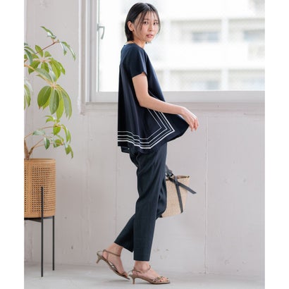 23区 S 【洗える】リネンレーヨンストレッチ テーパードパンツ （[WEB限定]ブルー系）｜詳細画像