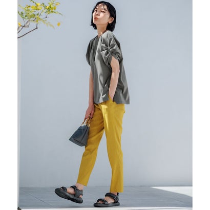 23区 S 【洗える】リネンレーヨンストレッチ テーパードパンツ （[WEB限定]ブルー系）｜詳細画像