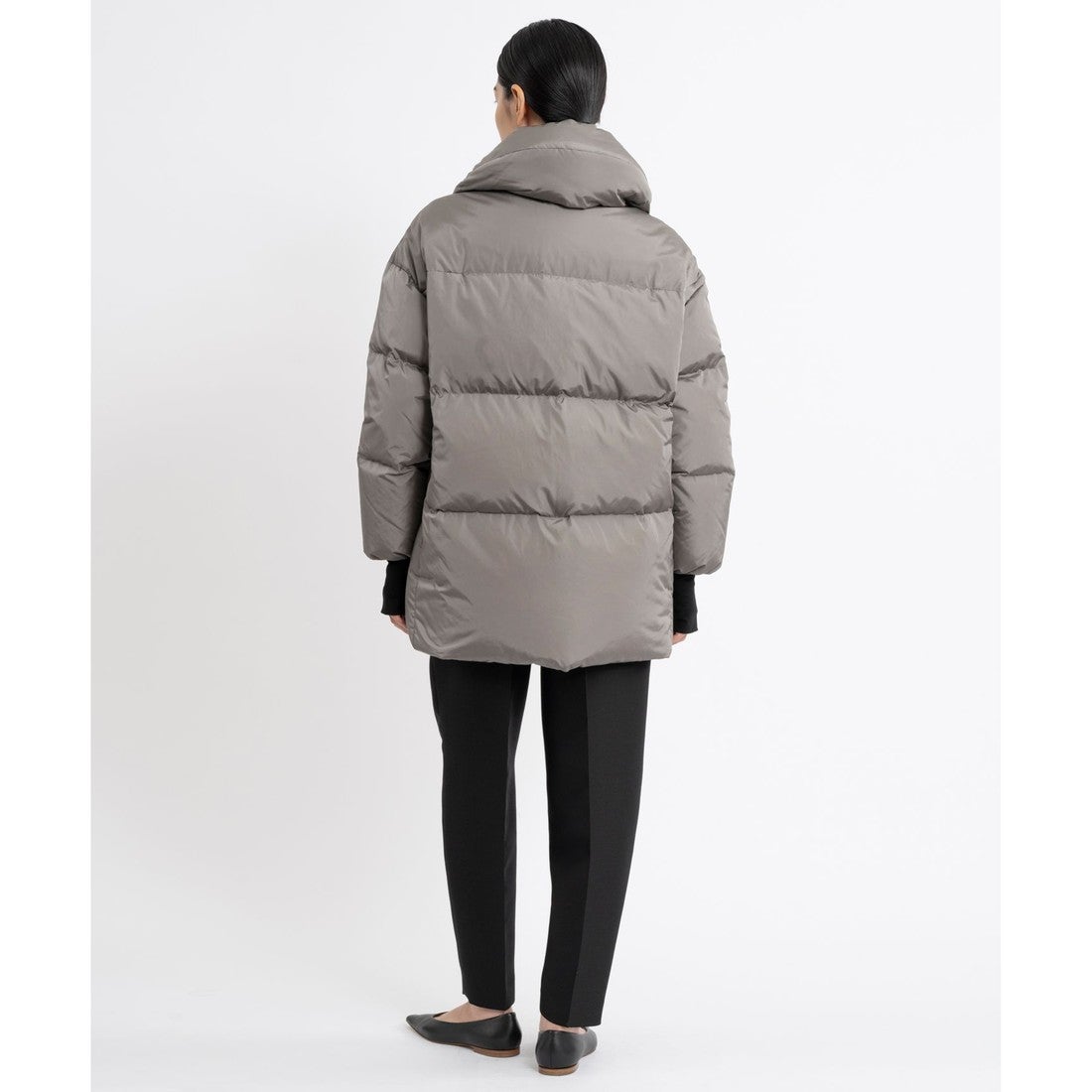 23区 S 【エステータ】ナイロンタフタ ショールカラー ダウンコート
