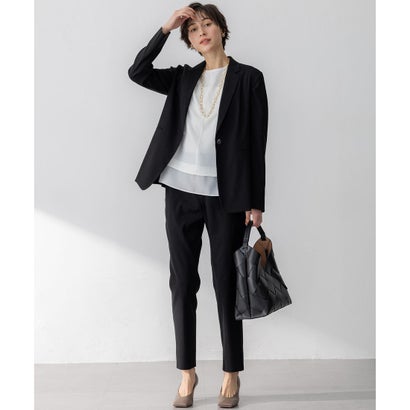 23区 S 【VERY・Oggi掲載】ストレッチジョーゼット シアーコンビ カットソー （ネイビー系）｜詳細画像