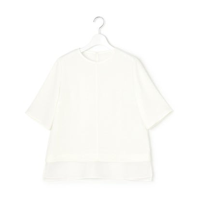 23区 S 【VERY・Oggi掲載】ストレッチジョーゼット シアーコンビ カットソー （ネイビー系）｜詳細画像