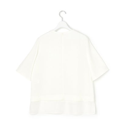 23区 S 【VERY・Oggi掲載】ストレッチジョーゼット シアーコンビ カットソー （ネイビー系）｜詳細画像