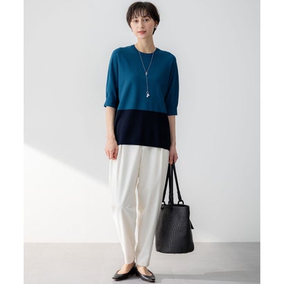 23区 S 【洗える】レーヨンポリエステルストレッチ ドルマン ニット （マスタード系）｜詳細画像