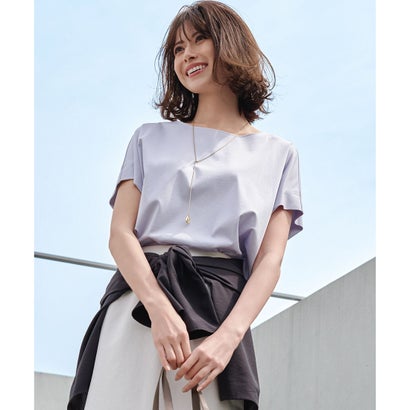 23区 S 【汗じみ防止/洗える】スムースデザイン フレンチスリーブ Tシャツ （ホワイト系）｜詳細画像