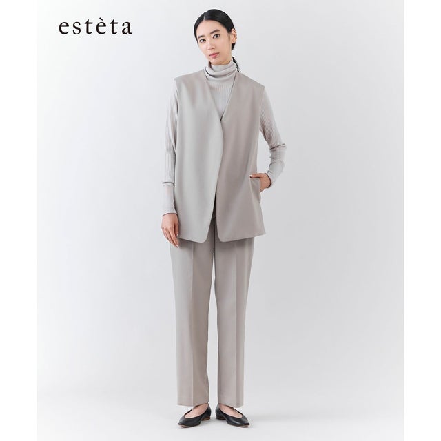 【エステータ】ライトダブルクロス パンツ （グレージュ系）