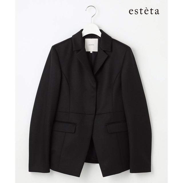 【エステータ】CANONICO カバートクロス ジャケット （ブラック系）