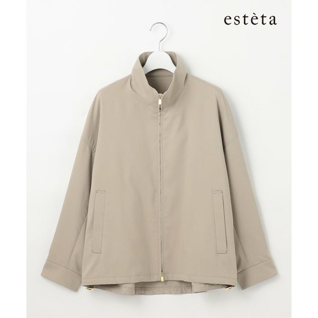 【エステータ】ライトダブルクロス ブルゾン （グレージュ系）