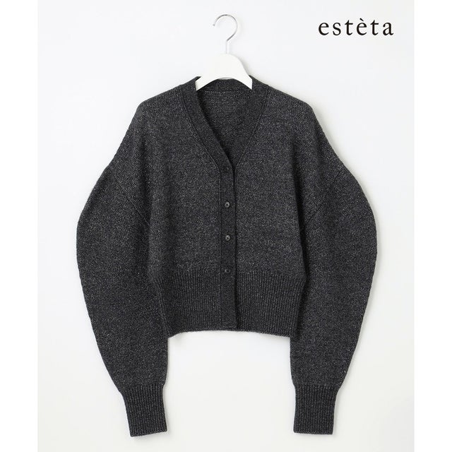 【エステータ】シャイニーカーディガン （グレー系）