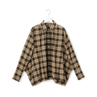 【WEB&一部店舗限定】シアーコットン チェック シャツ （ベージュチェック）｜詳細画像