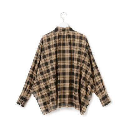 【WEB&一部店舗限定】シアーコットン チェック シャツ （ベージュチェック）｜詳細画像