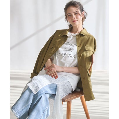 23区 S 【SLOW/一部店舗限定】ヴィンテージライク ロゴ Tシャツ （ホワイト系）｜詳細画像