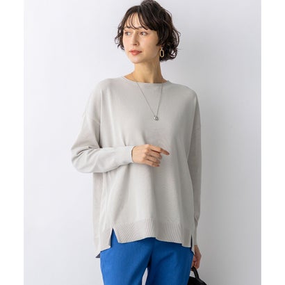 23区 S コットンポリエステルストレッチ オーバーサイズ ニット （ベージュ系）｜詳細画像
